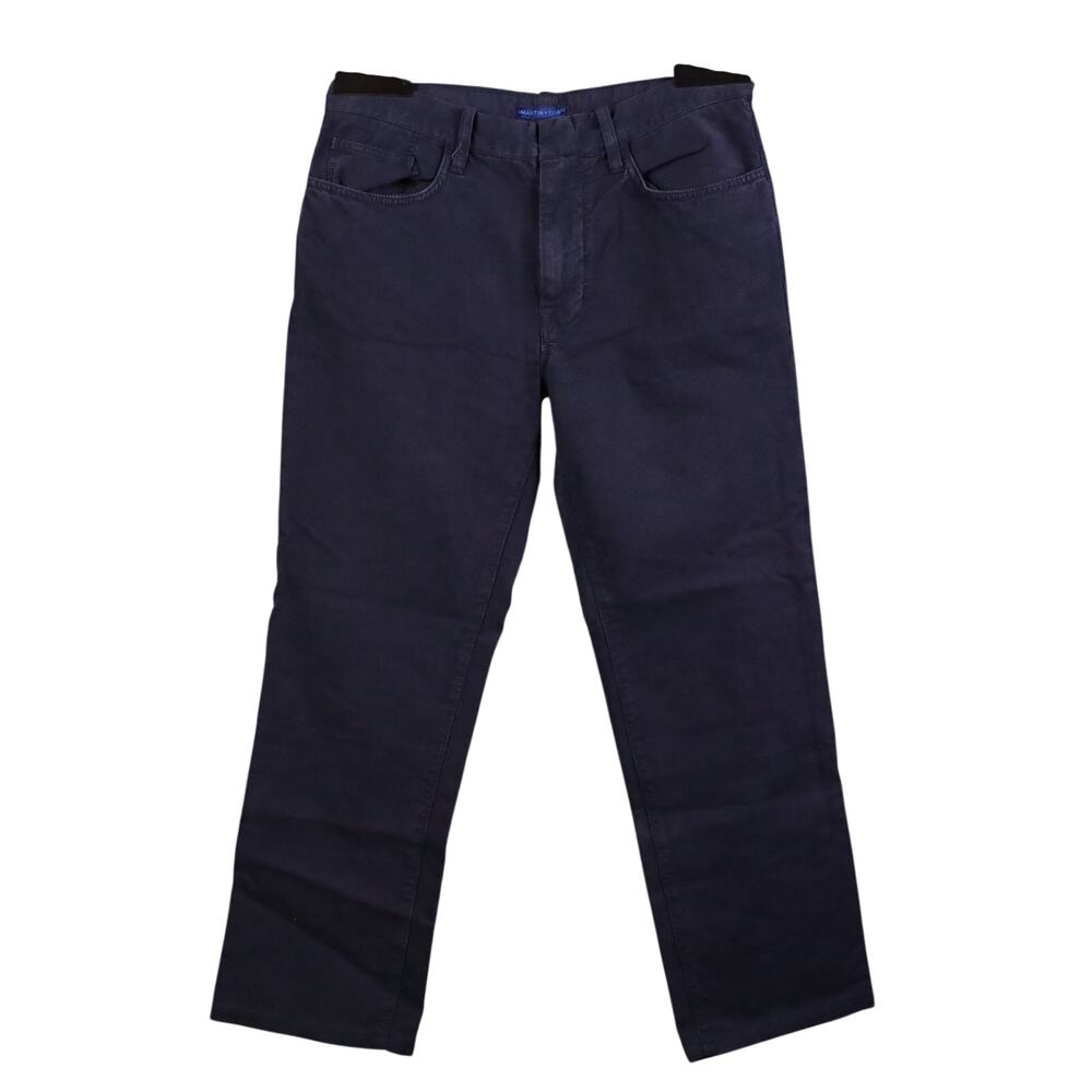 Martin + Osa Mens Pants 32X32 Navy Blue Corduroy Straight Relaxed Classic Casual